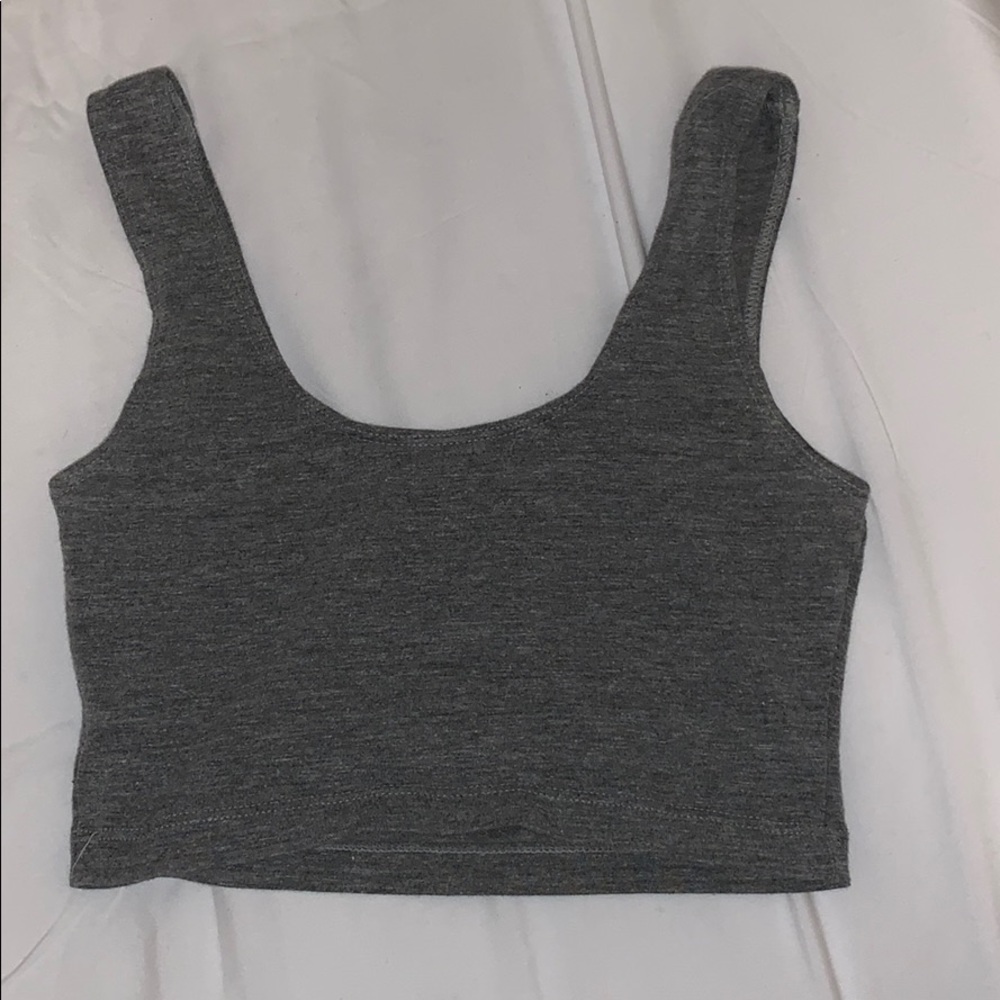 american apparel grey bralette tank top